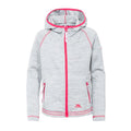 Platinum Marl - Front - Trespass Childrens Girls Goodness Full Zip Hooded Fleece Jacket