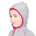 Platinum Marl - Side - Trespass Childrens Girls Goodness Full Zip Hooded Fleece Jacket
