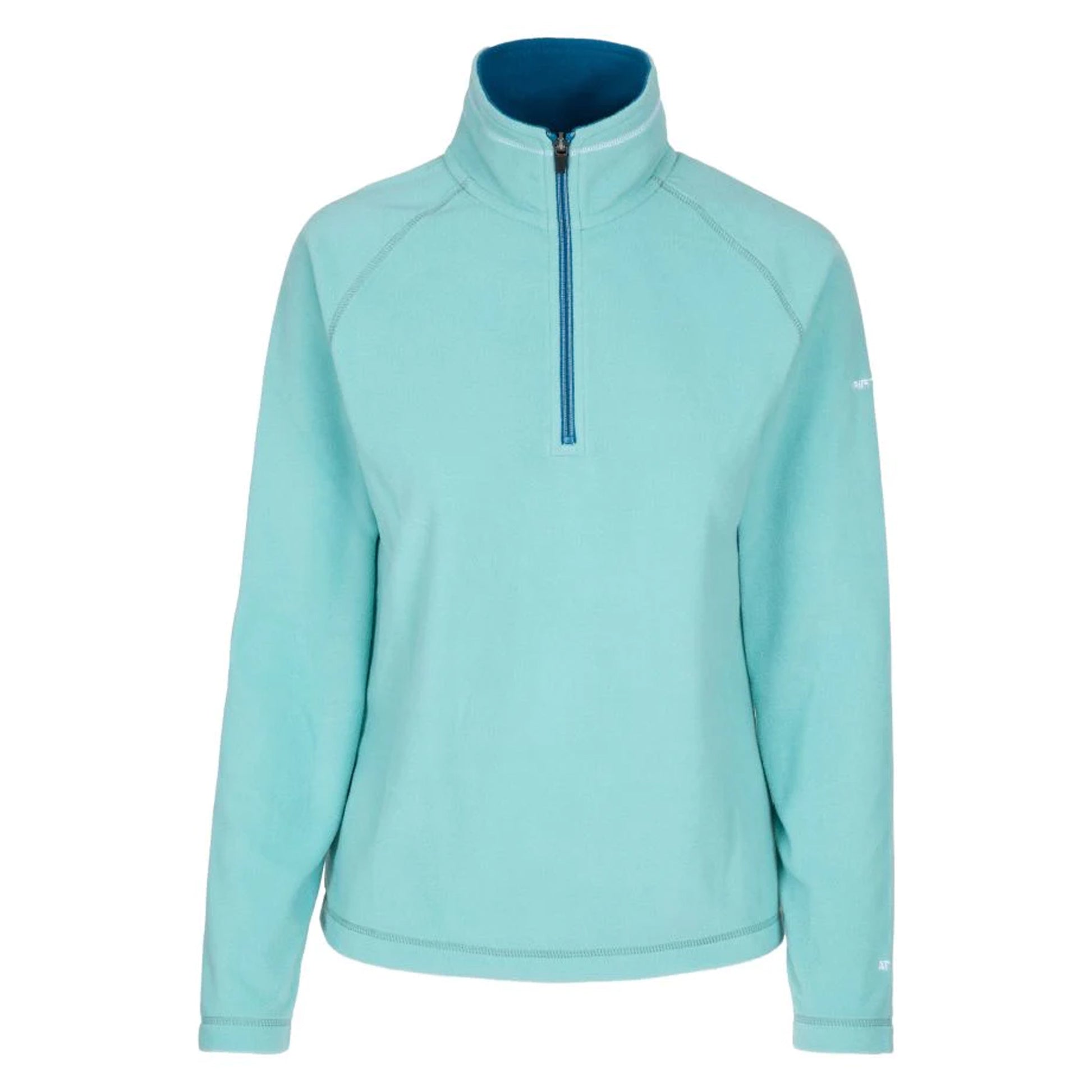 Teal Mist - Front - Trespass Childrens Girls Sybil Half Zip Microfleece Top