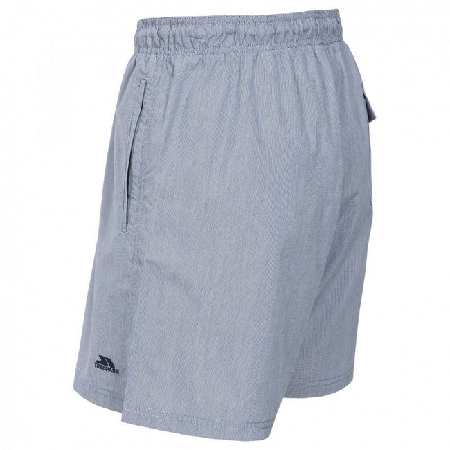 Navy Check - Side - Trespass Mens Volted Summer Shorts