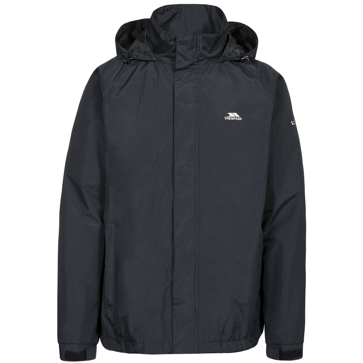 Black - Front - Trespass Mens Nabro II Waterproof Jacket