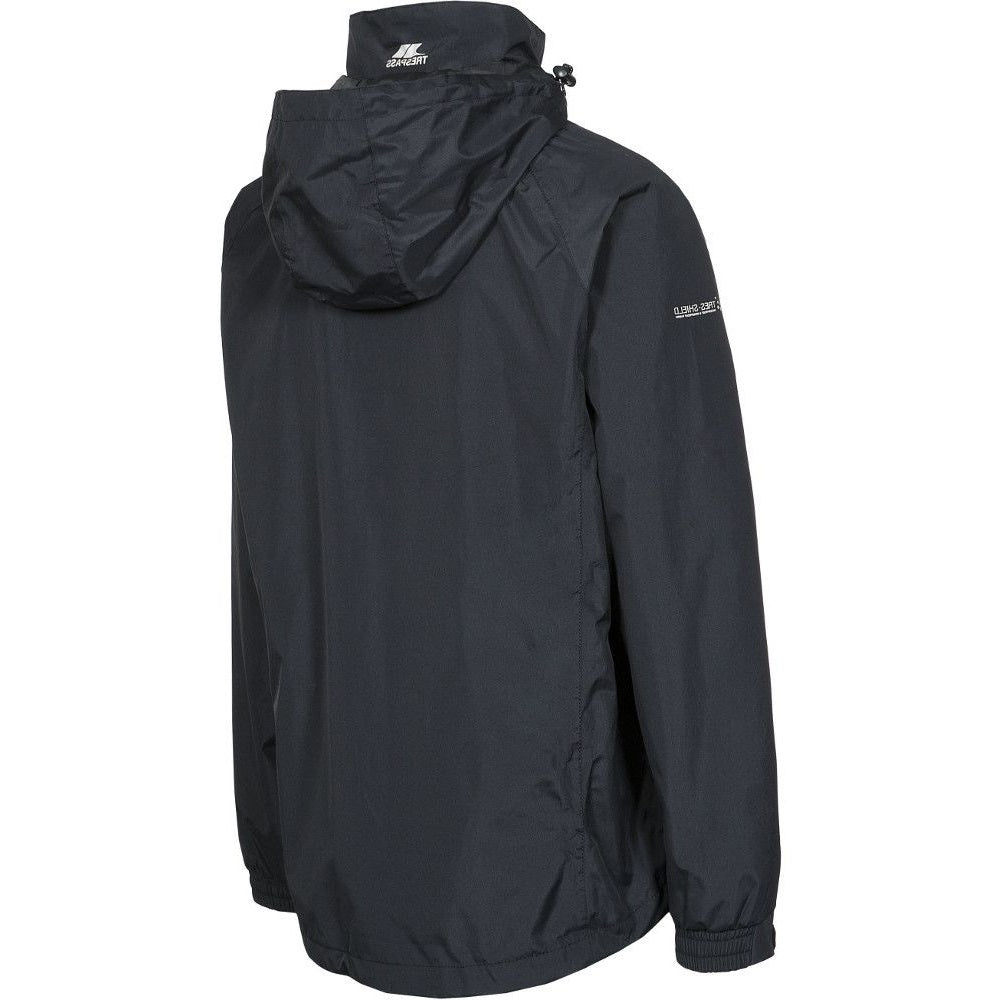 Black - Side - Trespass Mens Nabro II Waterproof Jacket