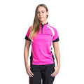 Pink Glow - Side - Trespass Womens-Ladies Harpa Short Sleeve Cycling Top