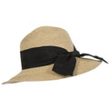 Natural - Front - Trespass Womens-Ladies Brimming Straw Summer Hat