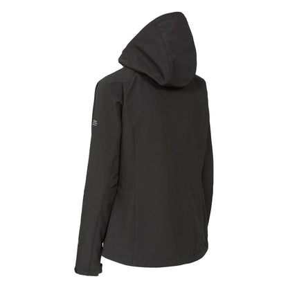 Black - Back - Trespass Womens-Ladies Bela II Waterproof Soft Shell Jacket