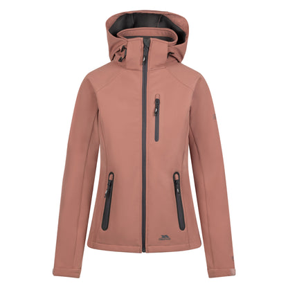 Clay - Front - Trespass Womens-Ladies Bela II Waterproof Soft Shell Jacket