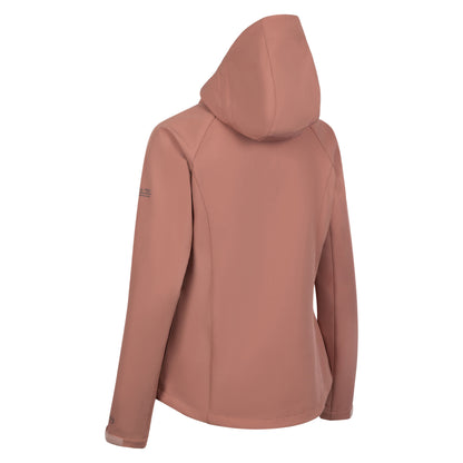 Clay - Back - Trespass Womens-Ladies Bela II Waterproof Soft Shell Jacket