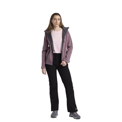 Rose Tone - Side - Trespass Womens-Ladies Bela II Waterproof Soft Shell Jacket