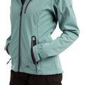 Teal Mist - Close up - Trespass Womens-Ladies Bela II Waterproof Softshell Jacket