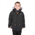 Black - Front - Trespass Childrens Boys Holsey Waterproof Parka Jacket