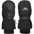 Black - Front - Trespass Childrens-Kids Cowa II Winter Ski Mittens