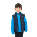 Navy - Side - Trespass Childrens-Kids Jadda Quilted Sleeveless Gilet