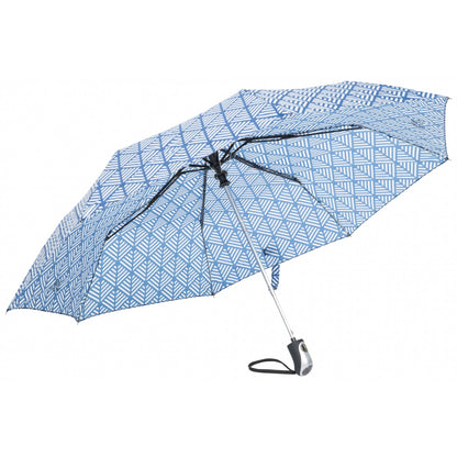 Blue Chevron Print - Front - Trespass Maggiemay Automatic Umbrella