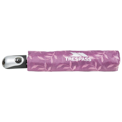 Mauve Plant Print - Back - Trespass Maggiemay Automatic Umbrella