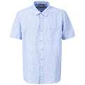Chambray - Front - Trespass Mens Saratov Short Sleeve Casual Shirt