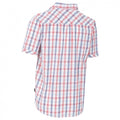 Red Check - Back - Trespass Mens Hopedale Short Sleeve Check Shirt