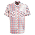 Red Check - Front - Trespass Mens Hopedale Short Sleeve Check Shirt
