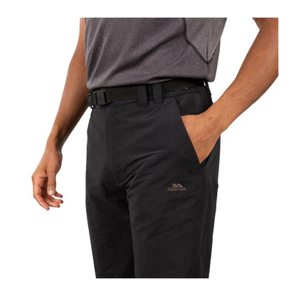 Black - Close up - Trespass Mens Clifton All Season Waterproof Walking Trousers