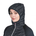 Black - Lifestyle - Trespass Womens-Ladies Boardwalk Padded Hooded Fleece Jacket