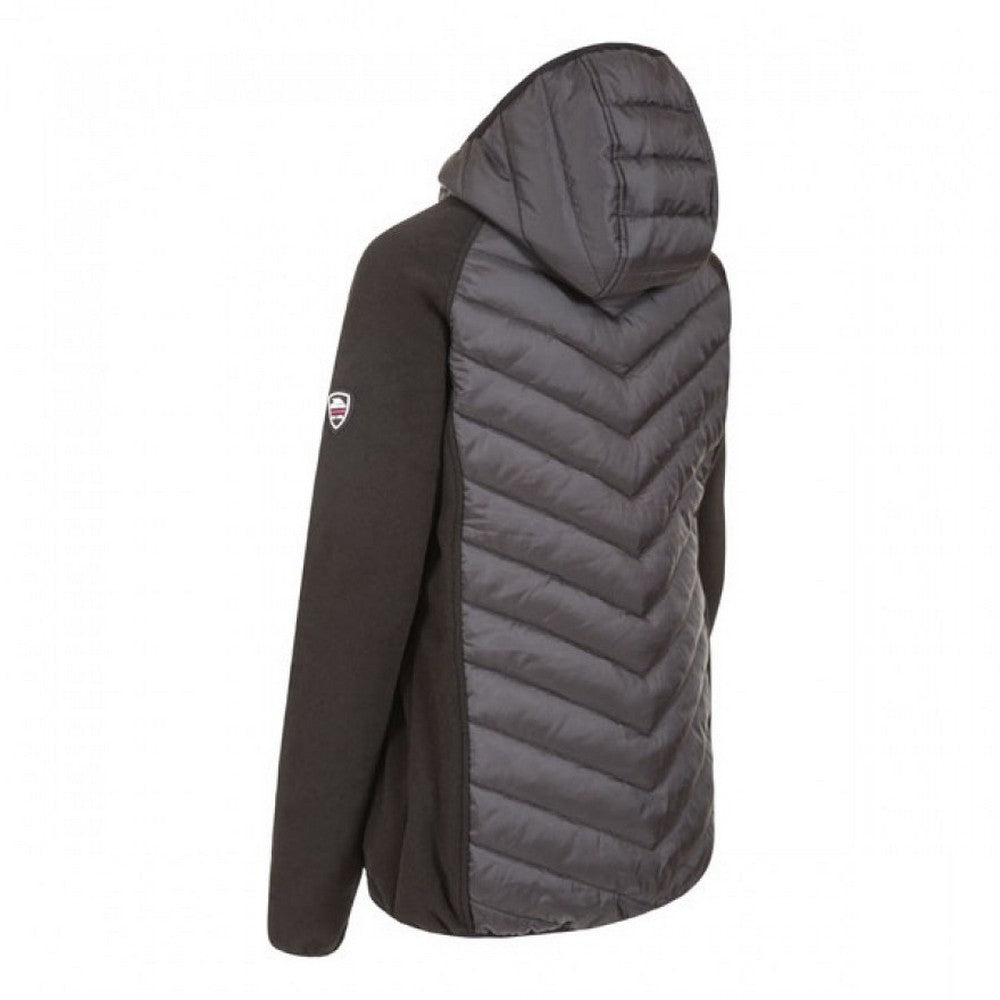 Black - Pack Shot - Trespass Womens-Ladies Boardwalk Padded Hooded Fleece Jacket