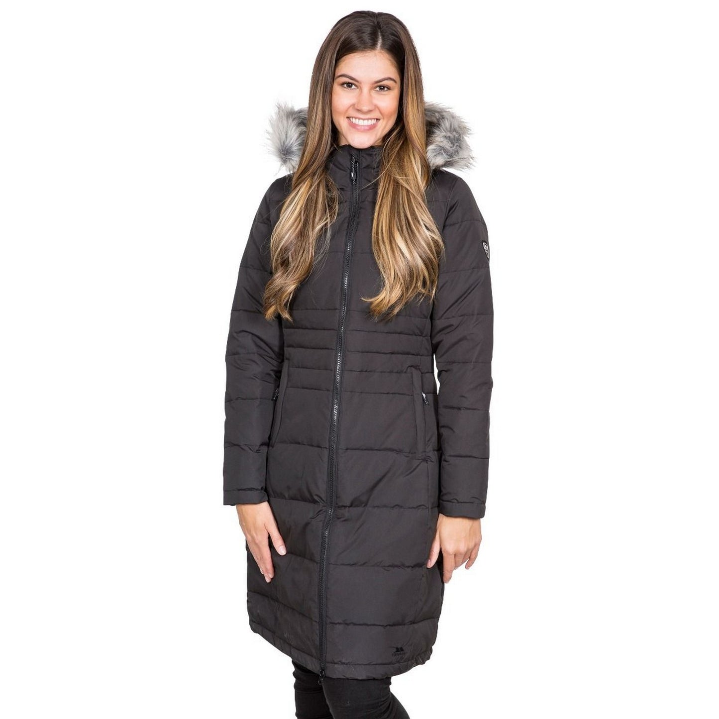 Black - Back - Trespass Womens-Ladies Phyllis Parka Down Jacket