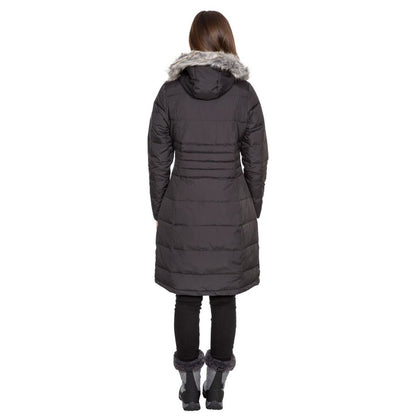 Black - Side - Trespass Womens-Ladies Phyllis Parka Down Jacket