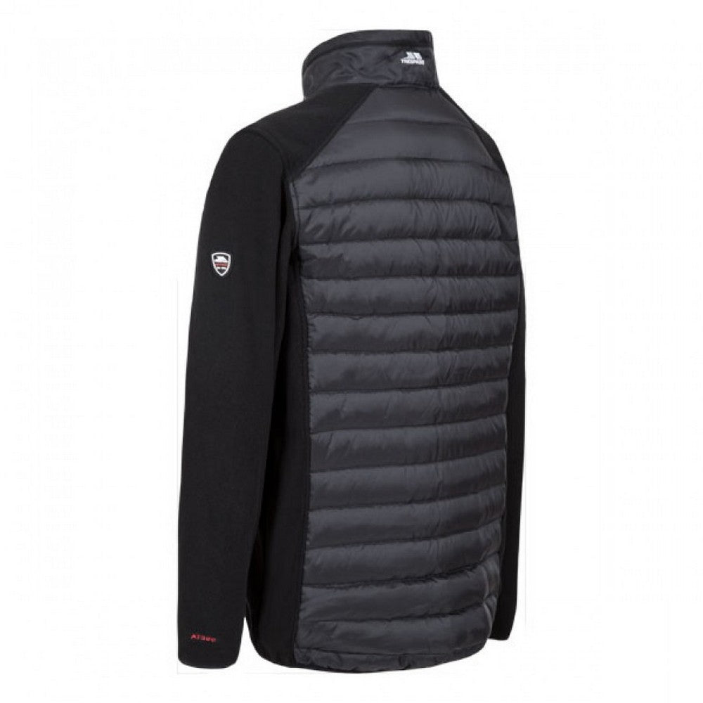 Black - Back - Trespass Mens Saunter Full Zip Fleece Jacket