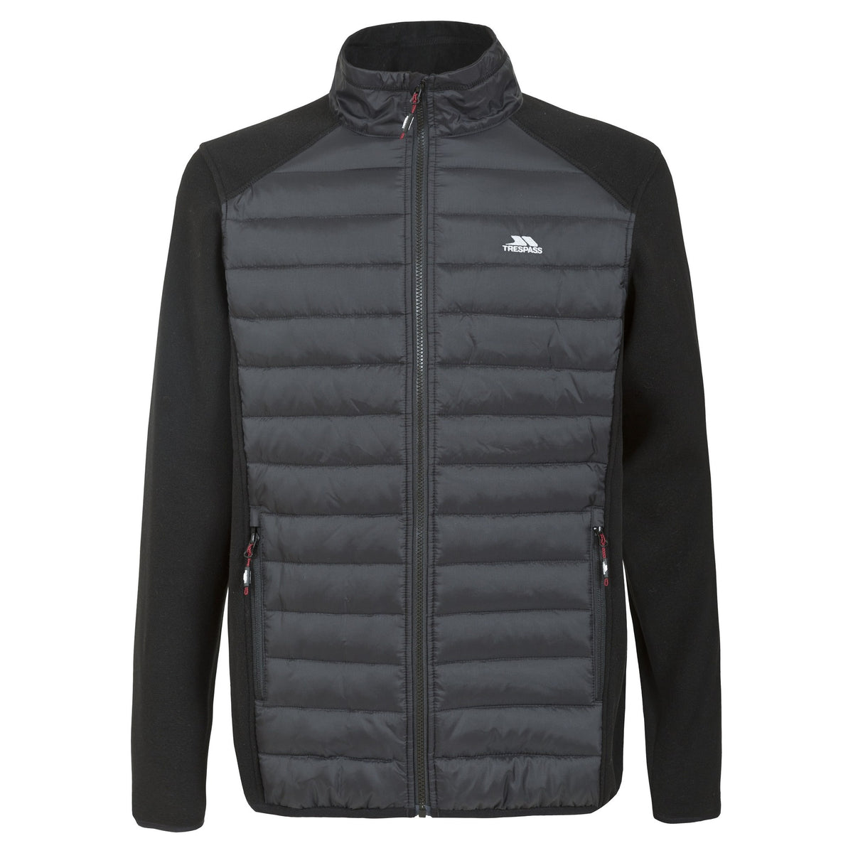 Black - Front - Trespass Mens Saunter Full Zip Fleece Jacket