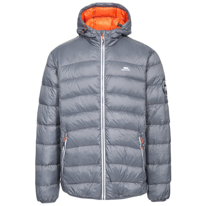 Carbon-Hot Orange - Front - Trespass Mens Whitman Packaway Down Jacket
