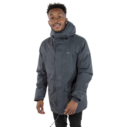 Dark Grey Marl - Back - Trespass Mens Glover Waterproof Jacket