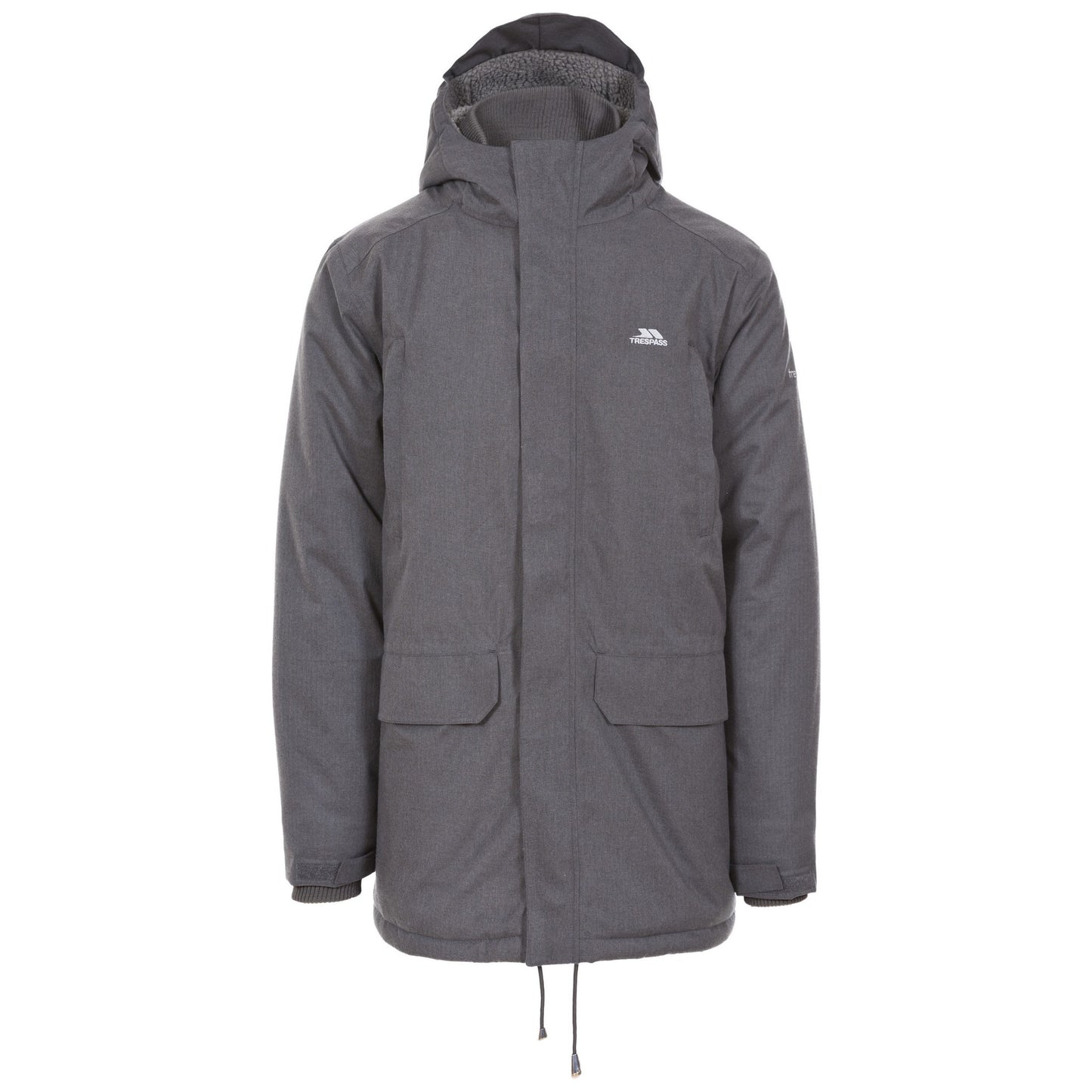 Dark Grey Marl - Front - Trespass Mens Glover Waterproof Jacket