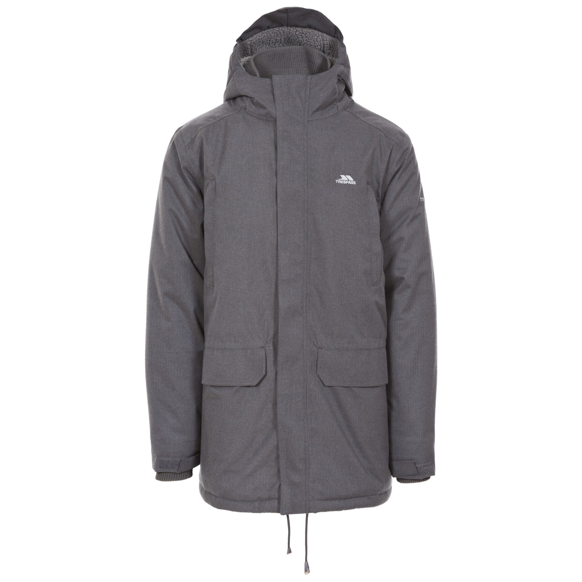 Dark Grey Marl - Front - Trespass Mens Glover Waterproof Jacket