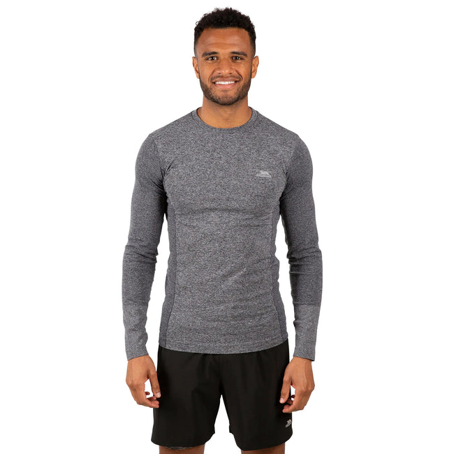 Black Marl - Lifestyle - Trespass Mens Timo Long Sleeve Active Top