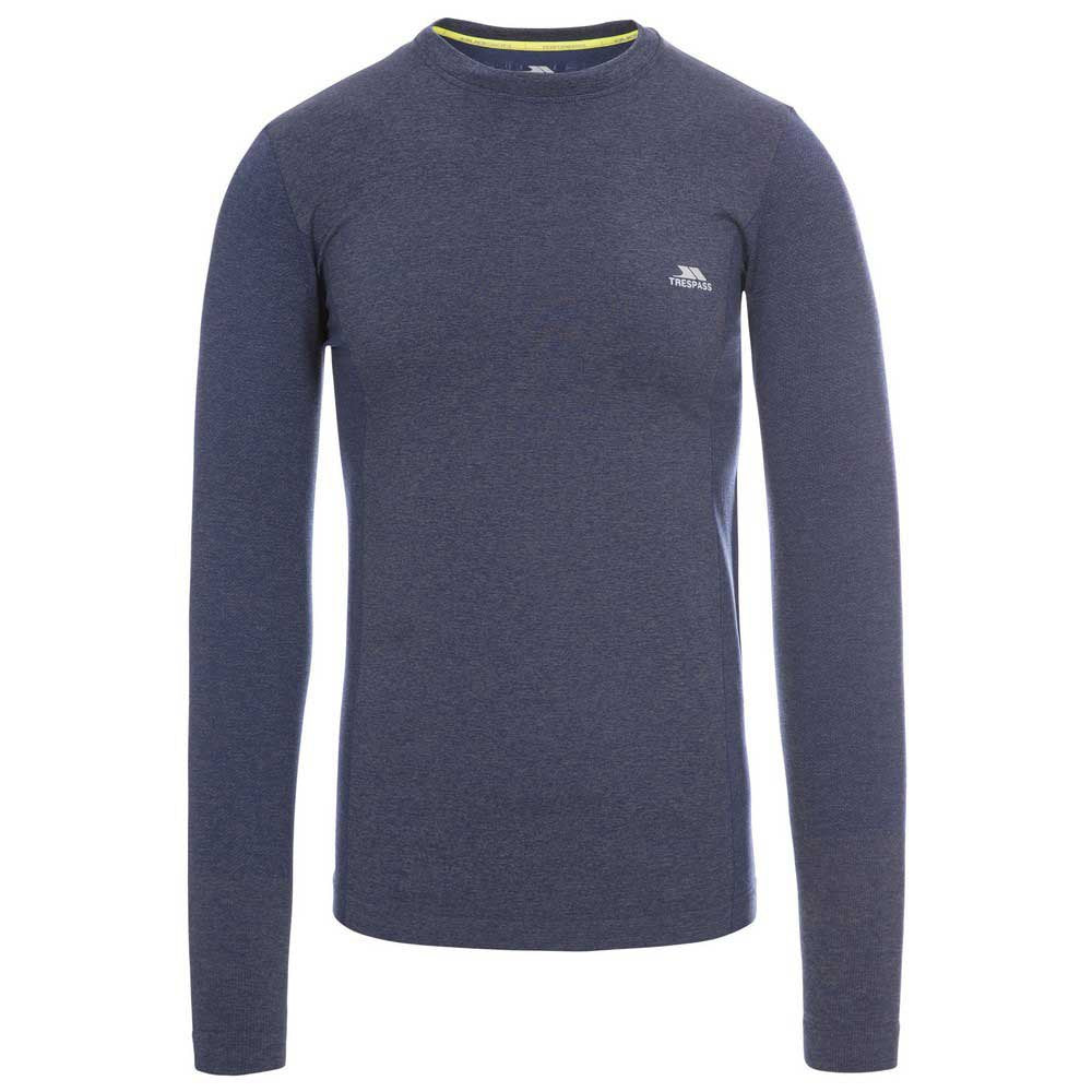 Navy Marl - Front - Trespass Mens Timo Long Sleeve Active Top