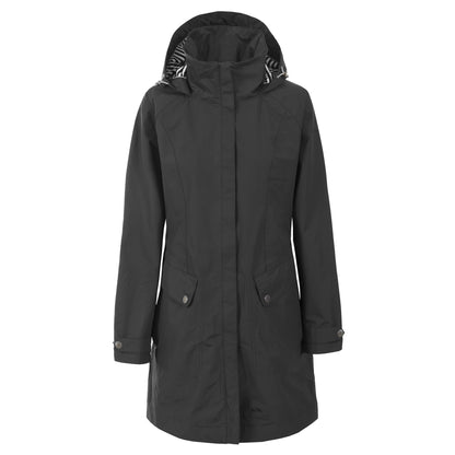 Black - Front - Trespass Womens-Ladies Rainy Day Waterproof Jacket