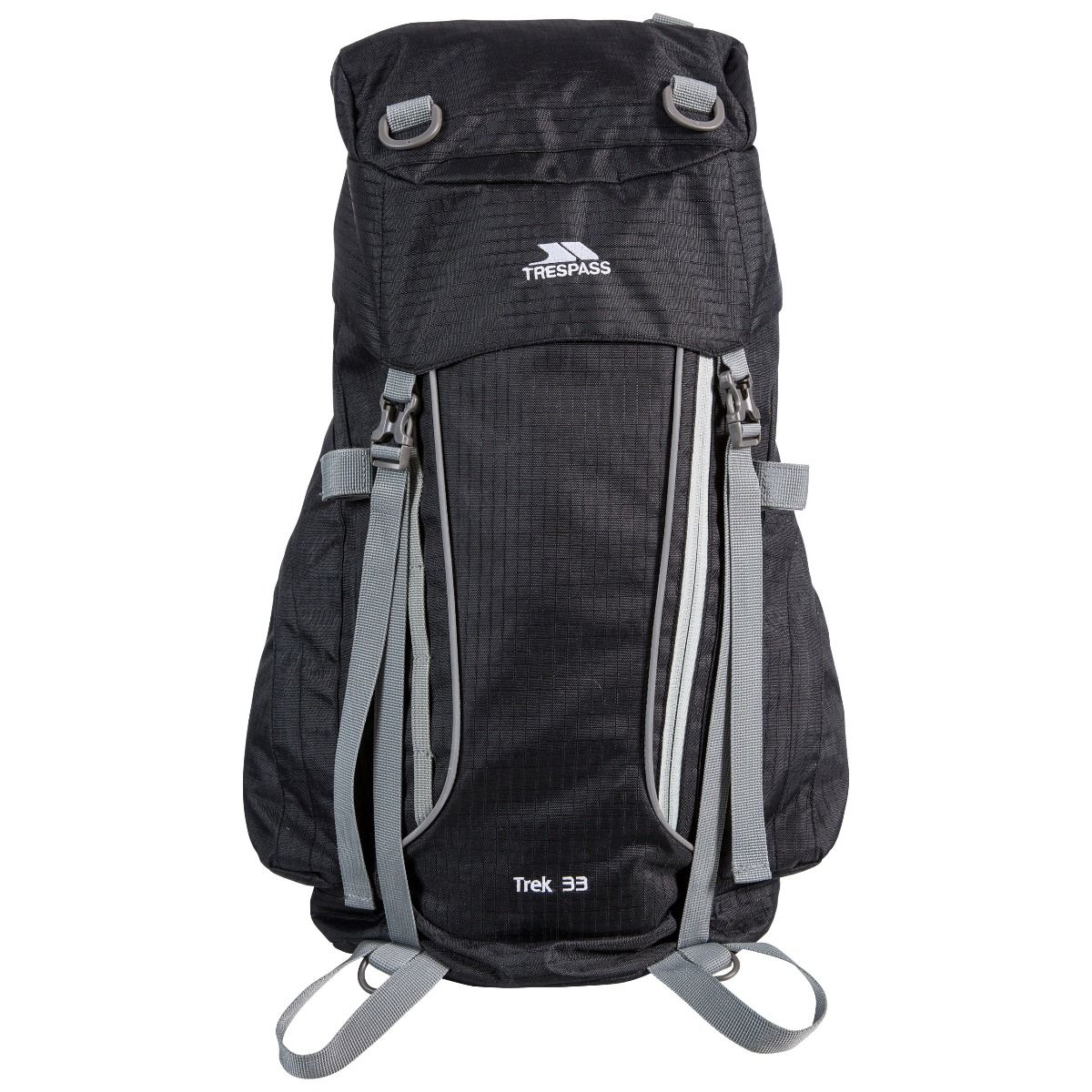 Ash X - Front - Trespass Trek 33 Rucksack-Backpack (33 Litres)