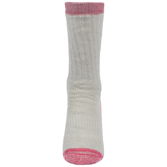 Grey Marl - Front - Trespass Womens-Ladies Springing DLX Trekking Socks