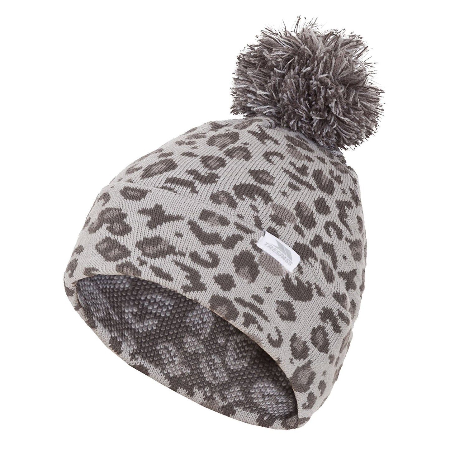 Platinum - Side - Trespass Childrens Girls Sarafina Pom Pom Beanie