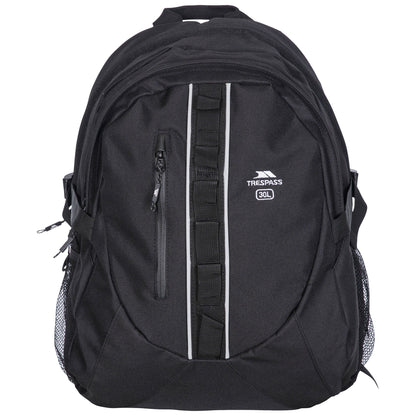Black - Front - Trespass Deptron Day Backpack-Rucksack (30 Litres)