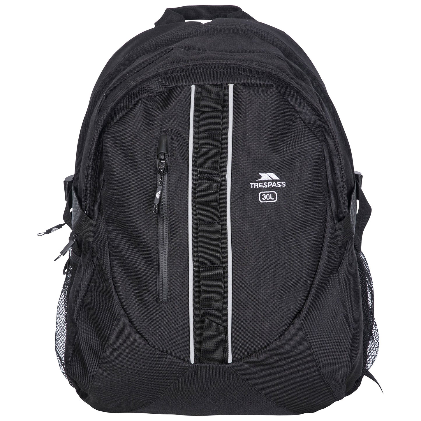 Black - Front - Trespass Deptron Day Backpack-Rucksack (30 Litres)