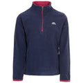 Navy-Raspberry - Front - Trespass Childrens-Girls Sybil Micro Fleece