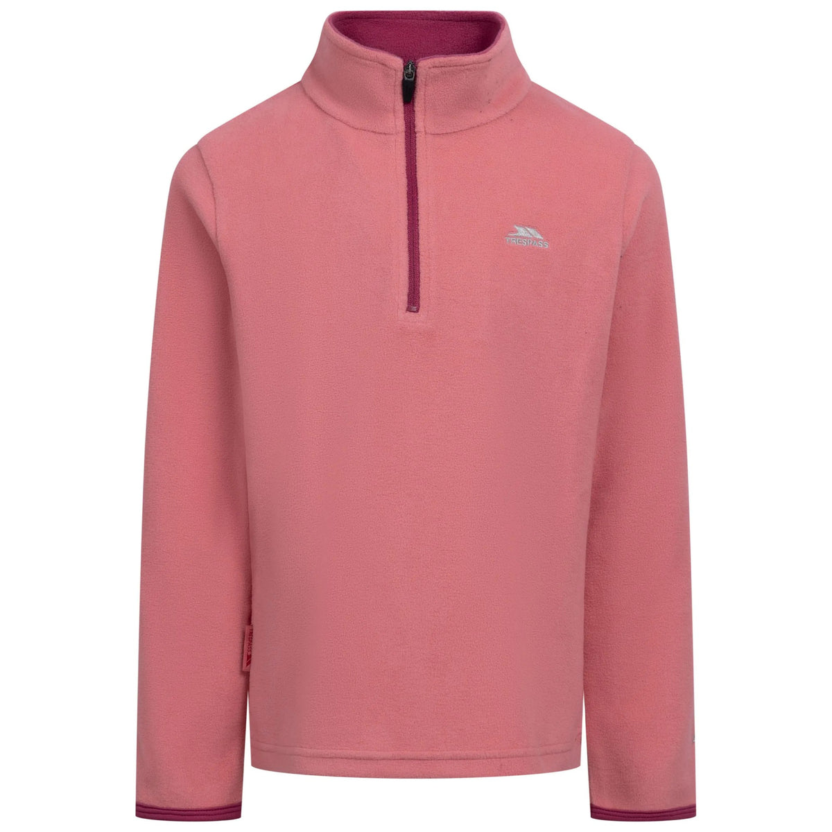 Peach Pink - Front - Trespass Childrens-Girls Sybil Micro Fleece