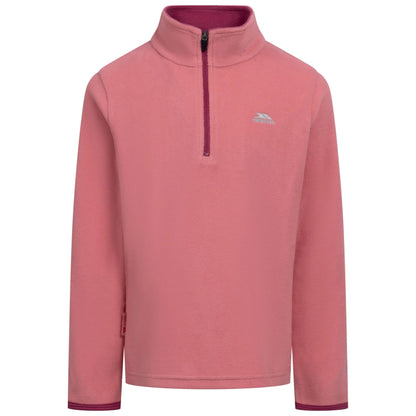 Peach Pink - Front - Trespass Childrens-Girls Sybil Micro Fleece