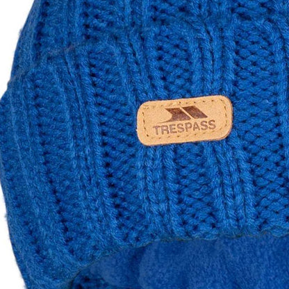 Bondi Blue - Side - Trespass Mens Thorns Beanie Hat