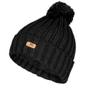 Black - Side - Trespass Mens Thorns Beanie Hat