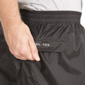 Black - Side - Trespass Childrens-Kids Qikpac Waterproof Packaway Trousers