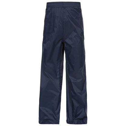 Navy - Front - Trespass Childrens-Kids Qikpac Waterproof Packaway Trousers