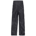 Black - Front - Trespass Childrens-Kids Qikpac Waterproof Packaway Trousers