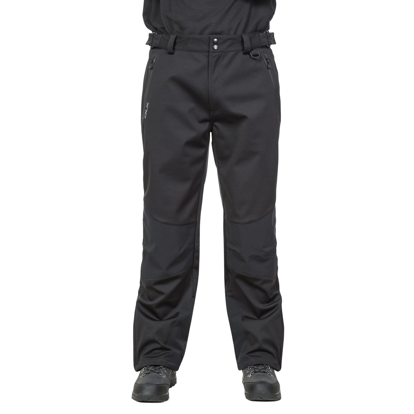 Black - Side - Trespass Mens Holloway Waterproof DLX Trousers