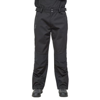 Black - Side - Trespass Mens Holloway Waterproof DLX Trousers